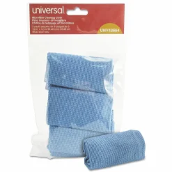 Universal Microfiber Cleaning Cloth, 12 x 12, Blue, 3/Pack