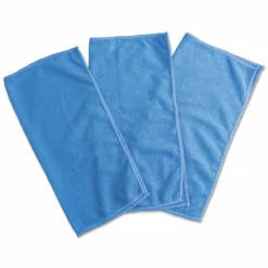 Universal Microfiber Cleaning Cloth, 12 x 12, Blue, 3/Pack