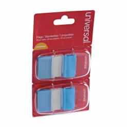Universal Page Flags, Blue, 50 Flags/Dispenser, 2 Dispensers/Pack