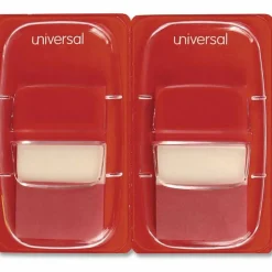 Universal Page Flags, Red, 50 Flags/Dispenser, 2 Dispensers/Pack