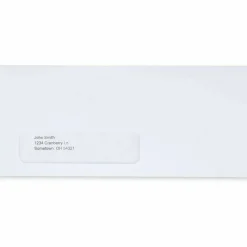 Universal Peel Seal Strip Business Envelope, Address Window, #10, Square Flap, Self-Adhesive Closure, 4.13 x 9.5, White, 500/Box