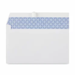 Universal Peel Seal Strip Security Tint Business Envelope, #10, Square Flap, Self-Adhesive Closure, 4.25 x 9.63, White, 500/Box