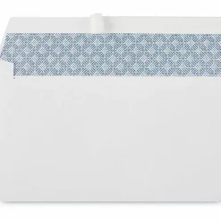 Universal Peel Seal Strip Security Tint Business Envelope, #10, Square Flap, Self-Adhesive Closure, 4.25 x 9.63, White, 500/Box