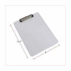 Universal Plastic Clipboard with Low Profile Clip, 0.5