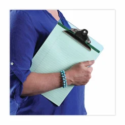 Universal Plastic Clipboard with High Capacity Clip, 1.25" Clip Capacity, Holds 8.5 x 11 Sheets, Translucent Blue