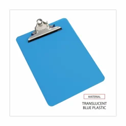 Universal Plastic Clipboard with High Capacity Clip, 1.25
