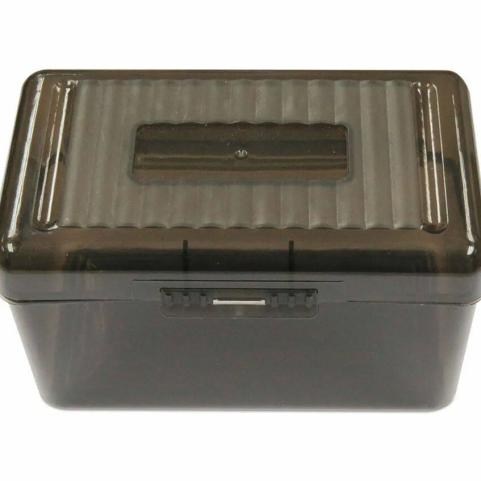 Universal Plastic Index Card Boxes, Holds 300 3 x 5 Cards, 5.63 x 3.25 x 3.54, Translucent Black