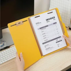 Universal Pressboard Classification Folders, 2/5-Cut Tab, Expands 2