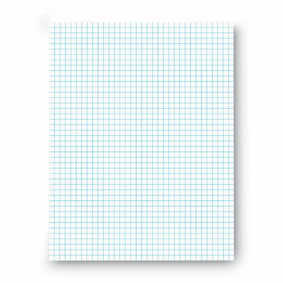 Universal Quadrille-Rule Glue Top Pads, Quadrille Rule (4 sq/in), (50) White 8.5 x 11 Sheets, Dozen