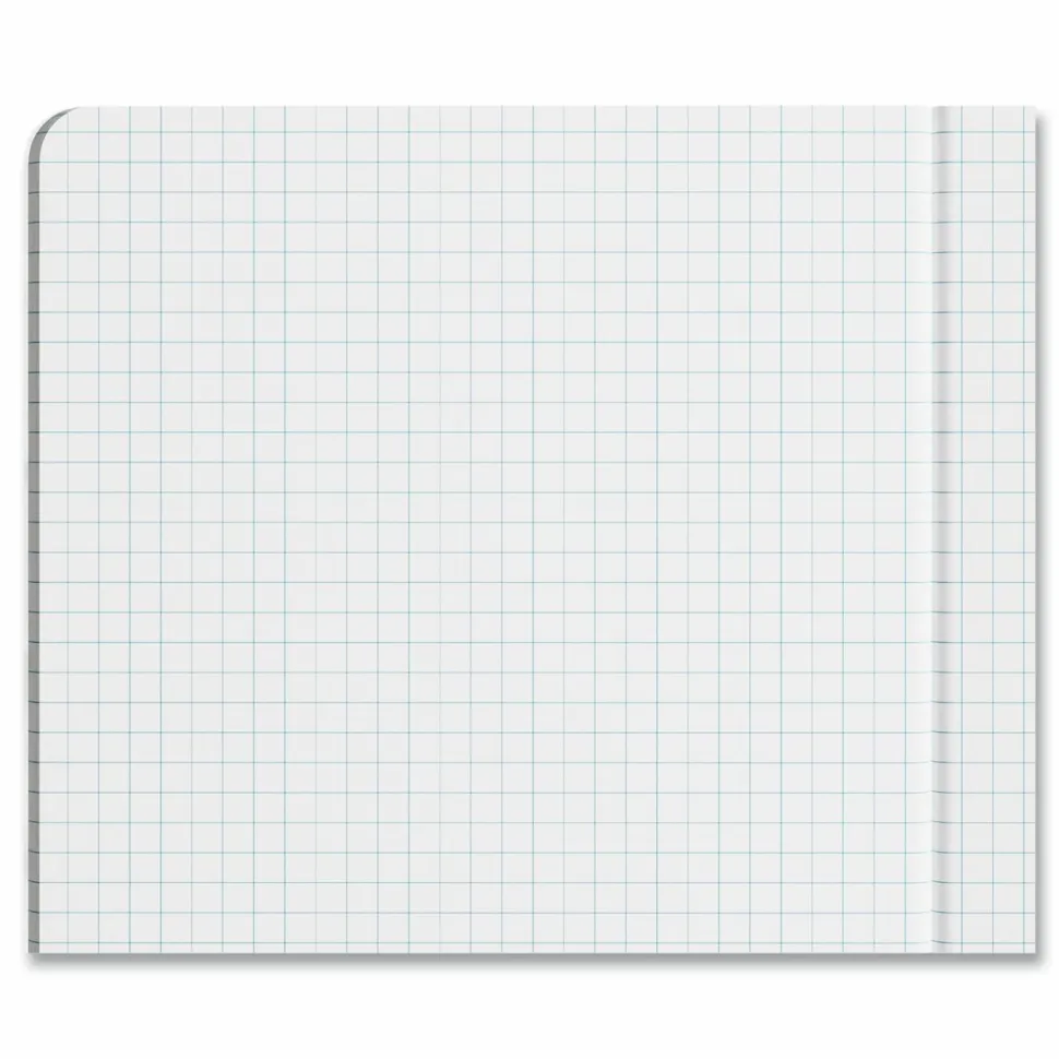 Universal Quad Rule Composition Book, Quadrille Rule (4 sq/in), Black Marble Cover, (100) 9.75 x 7.5 Sheets, 6/Pack