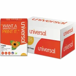 Universal 30% Recycled Copy Paper, 92 Bright, 20 lb Bond Weight, 8.5 x 11, White, 500 Sheets/Ream, 10 Reams/Carton