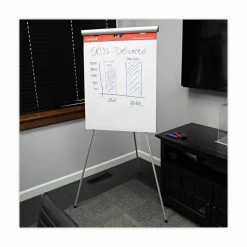 Universal Renewable Resource Sugarcane Based Easel Pads, Unruled, (50) White 27 x 34 Sheets, 2/Carton