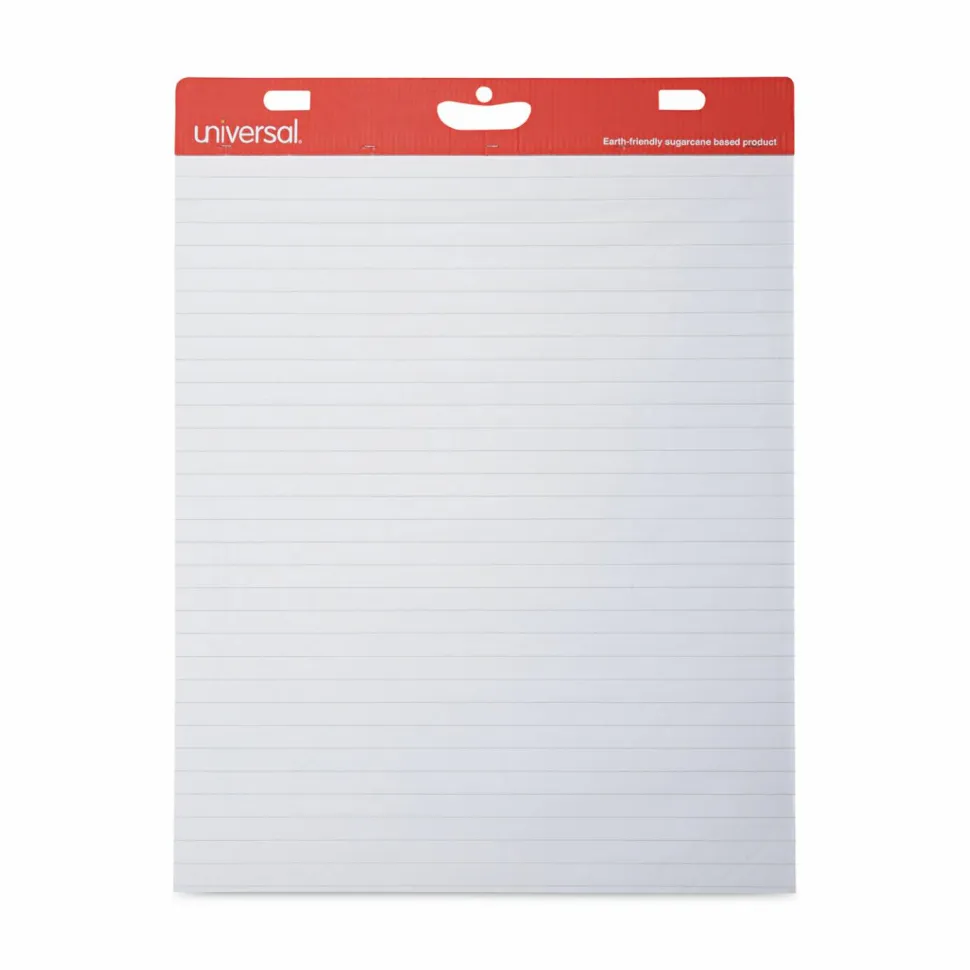 Universal Renewable Resource Sugarcane Based Easel Pads, Presentation Format (1" Rule), (50) White 27 x 34 Sheets, 2/Carton