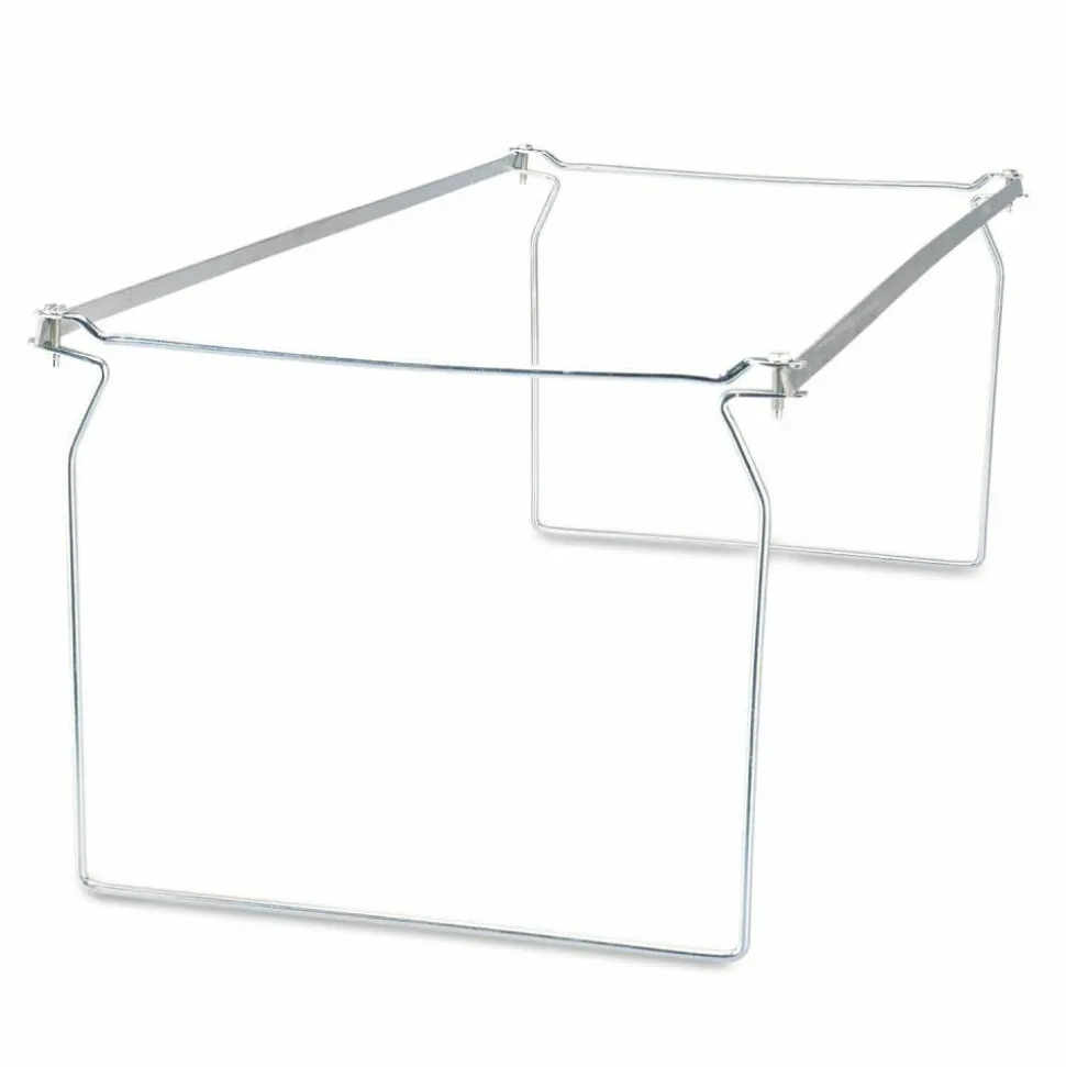 Universal Screw-Together Hanging Folder Frame, Letter Size, 23" to 26.77" Long, Silver