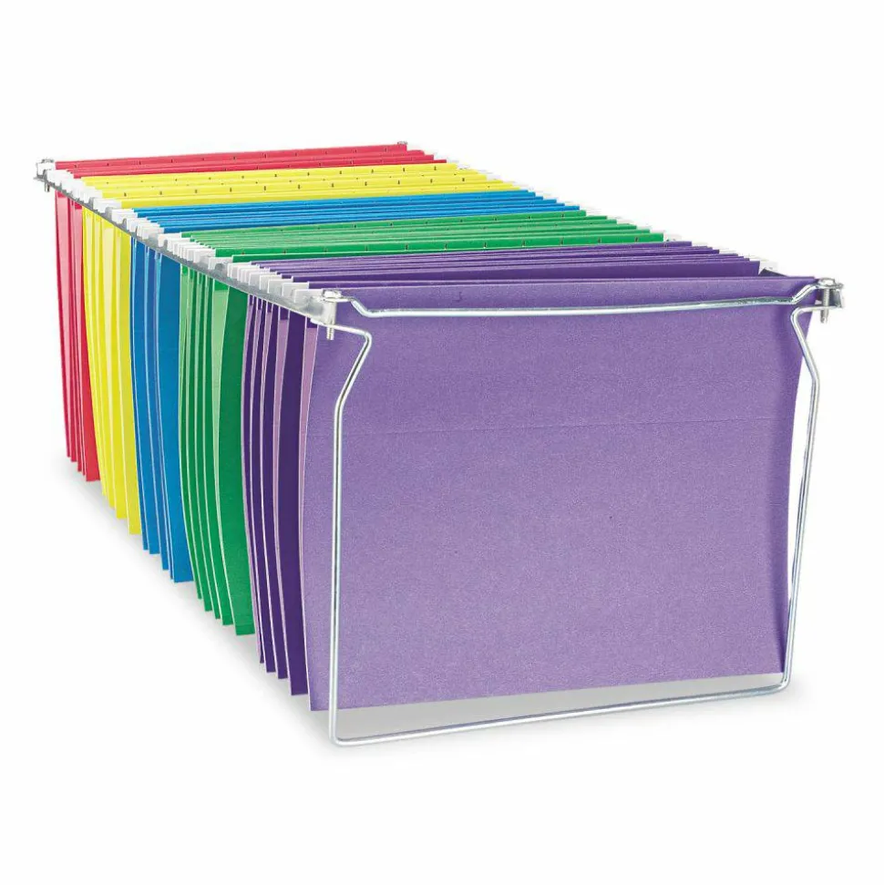 Universal Screw-Together Hanging Folder Frame, Letter Size, 23" to 26.77" Long, Silver