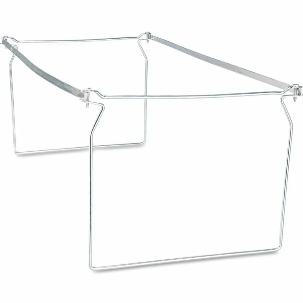 Universal Screw-Together Hanging Folder Frame, Letter Size, 23" to 26.77" Long, Silver