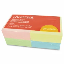 Universal Self-Stick Note Pads, 3