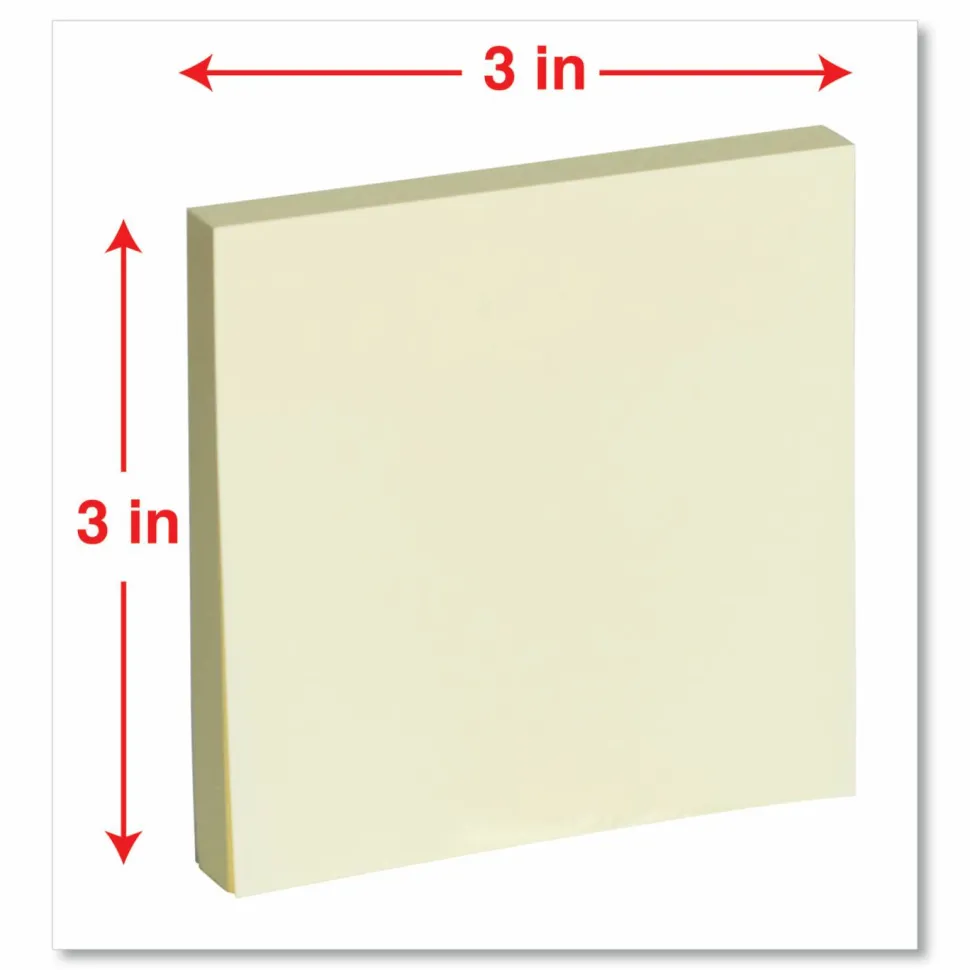 Universal Self-Stick Note Pad Cabinet Pack, 3" x 3", Assorted Pastel Colors, 90 Sheets/Pad, 24 Pads/Pack