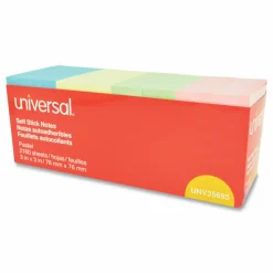 Universal Self-Stick Note Pad Cabinet Pack, 3
