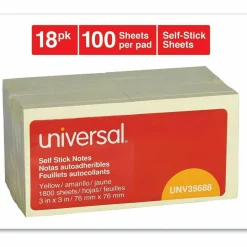 Universal Self-Stick Note Pad Value Pack, 3