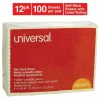 Universal Self-Stick Note Pads, Note Ruled, 4" x 6", Yellow, 100 Sheets/Pad, 12 Pads/Pack