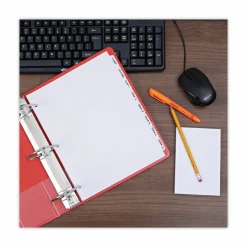 Universal Self-Tab Index Dividers, 8-Tab, 11 x 8.5, White, 24 / Boxs