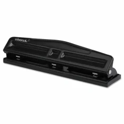 Universal 12-Sheet Deluxe Two- and Three-Hole Adjustable Punch, 9/32