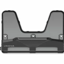 Universal 30-Sheet Three-Hole Power Assist Punch, 7 mm Holes, Black