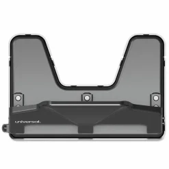Universal 30-Sheet Three-Hole Power Assist Punch, 7 mm Holes, Black