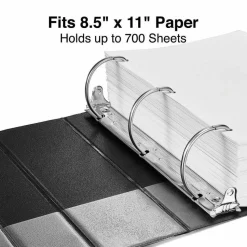 Universal Slant D-Ring View Binder, 3 Rings, 4