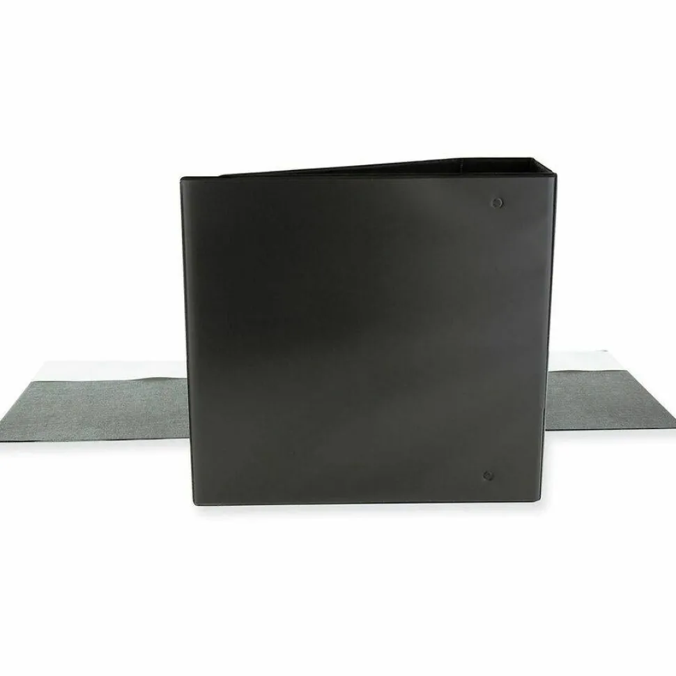 Universal Slant D-Ring View Binder, 3 Rings, 4" Capacity, 11 x 8.5, Black