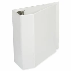 Universal Slant D-Ring View Binder, 3 Rings, 4" Capacity, 11 x 8.5, White