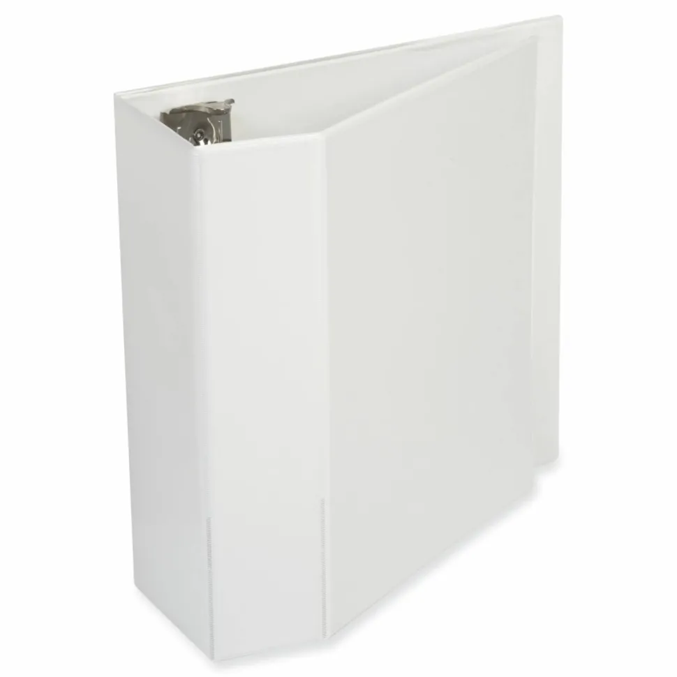 Universal Slant D-Ring View Binder, 3 Rings, 4" Capacity, 11 x 8.5, White