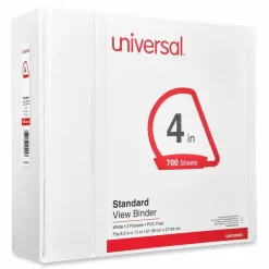 Universal Slant D-Ring View Binder, 3 Rings, 4