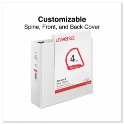 Universal Slant D-Ring View Binder, 3 Rings, 4