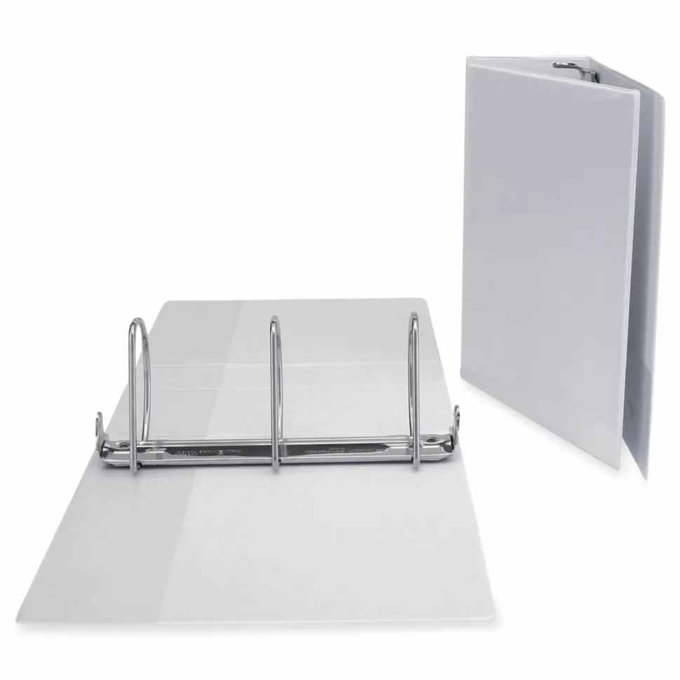 Universal Slant D-Ring View Binder, 3 Rings, 4" Capacity, 11 x 8.5, White