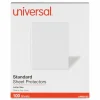 Universal Standard Sheet Protectors, Medium-Duty, Side: 3-Hole Punched, Top Load 8.5 x 11 Insert, Clear Front, 100/Box