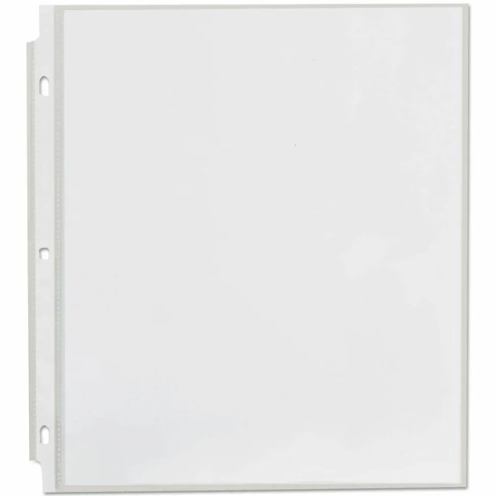 Universal Standard Sheet Protectors, Medium-Duty, Side: 3-Hole Punched, Top Load 8.5 x 11 Insert, Nonglare Clear Front, 50/Pack