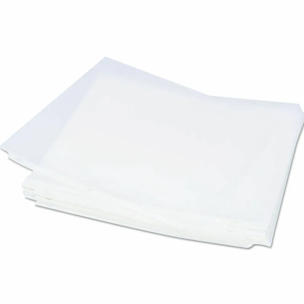 Universal Standard Sheet Protectors, Medium-Duty, Side: 3-Hole Punched, Top Load 8.5 x 11 Insert, Nonglare Clear Front, 50/Pack
