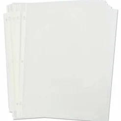 Universal Standard Sheet Protectors, Medium-Duty, Side: 3-Hole Punched, Top Load 8.5 x 11 Insert, Nonglare Clear Front, 50/Pack