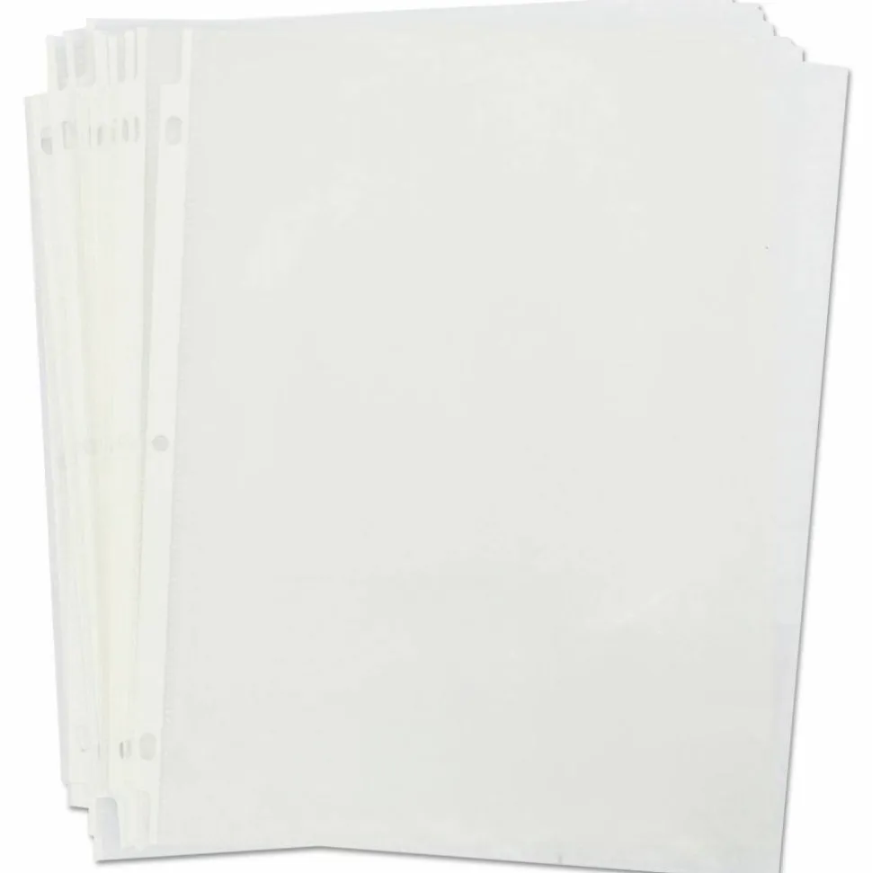Universal Standard Sheet Protectors, Medium-Duty, Side: 3-Hole Punched, Top Load 8.5 x 11 Insert, Nonglare Clear Front, 50/Pack