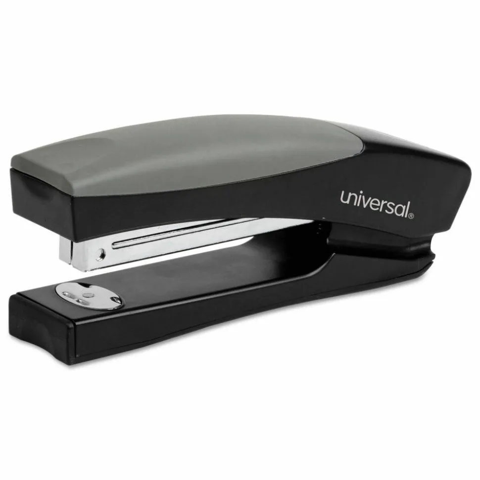Universal Stand-Up Full Strip Stapler, 20-Sheet Capacity, Black/Gray