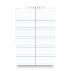 Universal Steno Pads, Gregg Rule, Red Cover, 80 White 6 x 9 Sheets
