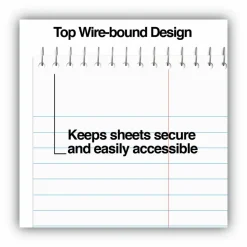 Universal Steno Pads, Gregg Rule, Red Cover, 80 White 6 x 9 Sheets