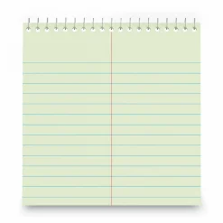 Universal Steno Pads, Red Cover, Gregg Rule, (80) Green-Tint 6 x 9 Sheets, 6/Pack