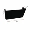 Universal Wall File Pockets, Plastic, Letter Size, 13" x 4.13" x 7", Black