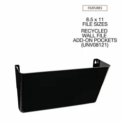 Universal Wall File Pockets, Plastic, Letter Size, 13