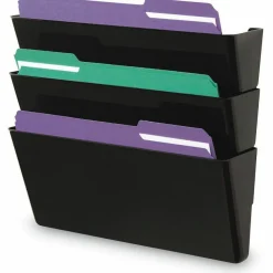 Universal Wall File Pockets, 3 Sections, Letter Size,13