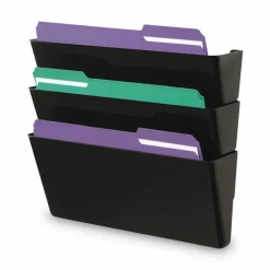 Universal Wall File Pockets, 3 Sections, Letter Size,13