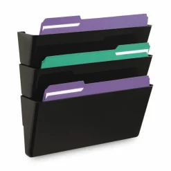 Universal Wall File Pockets, 3 Sections, Letter Size,13